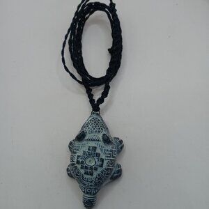 Unisex Macramé Necklace Armadillo Chakana Inca Design